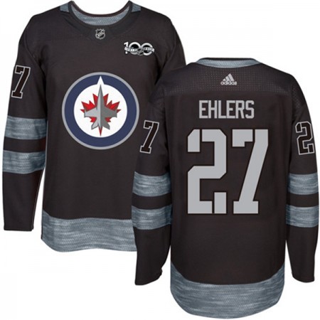 Miehille NHL Winnipeg Jets Pelipaita Nikolaj Ehlers 27 1917-2017 100th Anniversary Adidas Musta Authentic